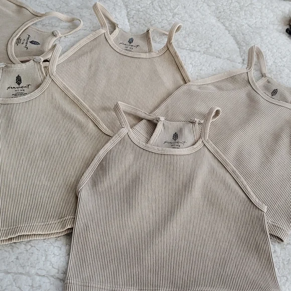 6. Free People Movement Happiness Runs Crop Brushed Taupe - Picture 13 of 17